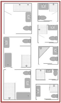 Here are 8 small bathroom plans to maximize your small bathroom layouts as well…