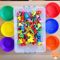 Fun and Easy Color Sorting Sensory Bin for Kids - Taming Little Monsters