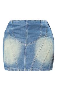 Your collection is calling out for an update, and we have got you covered with this plus vintage mid wash contrast seam detail brushed denim mini skirt. Brought to you in a vintage mid wash denim material with a contrast seam detail we can't get enough. Its brushed design will turn heads no matter what the occasion. Team with your fave accessories and a pair of heels for a look like no other. Length approx 48cm/19inch (Based on a sample size UK 16) Model wears size UK 16/ EU 44/ AUS 16/ US 12Model Height - 5ft 6inchp]:!mb-0inch>Category: DenimProduct type: Denim Mini SkirtColour: Vintage WashMaterial: Rigid DenimOccasion: Day