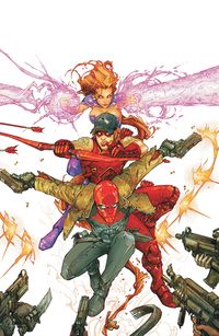 Red Hood, Arsenal, & Starfire...The Outlaws of the DC Universe.