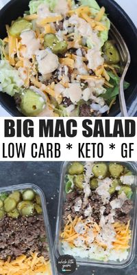 big mac in a bowl recipe pin for Pinterest