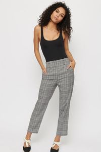 Kendall Slim Pants Gray Mix Plaid