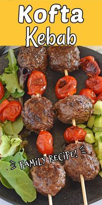 Kofta kebab is a super flavorful Middle Eastern ground meat dish. A kid friendly recipe that can be grilled or oven baked.