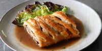 This surprisingly easy savory strudel with a chicken, mushroom and tarragon filling tastes great served with a simple salad.