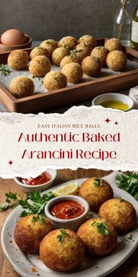 Looking for a delicious Italian appetizer? Try this baked arancini recipe! These Italian rice balls are a healthier take on the classic Sicilian recipe, perfect for an authentic Italian dinner or as a snack. Made with creamy risotto rice, these arancini balls are crispy on the outside and packed with flavor. Whether you're craving easy rice recipes or authentic Italian recipes, this baked Italian rice balls recipe is sure to impress. Serve them as part of your Italian dinner menu or bring them to life as a fun appetizer. Ideal for lovers of Sicilian recipes and traditional Italian arancini!