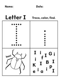 Free Letter I Worksheets for Preschool! ⋆ The Hollydog Blog