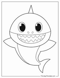 24 Baby Shark Coloring Pages (Free PDF Printables)