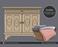 sims4 / sims 4 custom content / sims4cc / thesims4cc / thesims4 / sims 4 / ts4 / sims / laundry / cabinet / vintage / basket