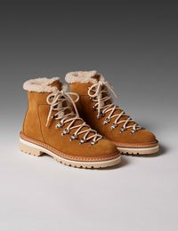 W Dolomite Boot with Shearling - Camel