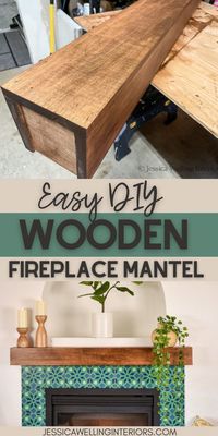 Build a quick and easy DIY fireplace mantel with this simple tutorial.