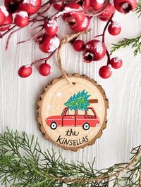 Emmaline Bride - Handmade Wedding Blog Spotted: the sweetest hand-painted ornaments for Christmas! I know, early…… Handmade Wedding Blog