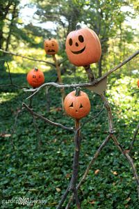 Pumpkinhead Scarecrows at the NYBG Children’s Adventure Garden