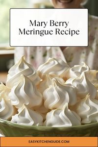 Indulge in delightful sweetness with Mary Berry Meringue Recipe – a perfect treat for your taste buds.