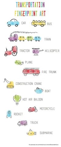 TRANSPORTATION VEHICLES FINGERPRINT ART