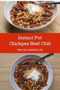 Instant Pot Chickpea Beef Chili Recipe