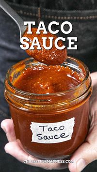 This easy-to-make taco sauce is better than store bought, ready to add zing and flavor to your tacos, burritos, nachos and more, and as spicy as you want!