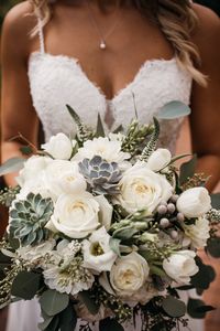 Boho succulent bridal bouquet