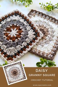 Crochet this easy Granny Square following the video tutorial, free pattern on the blog