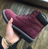 burgundy timberland boots