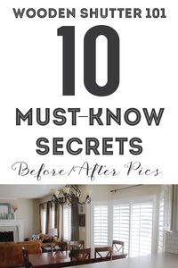 WOODEN SHUTTERS 101: 10 MUST-Know Secrets (BEFORE/AFTER)