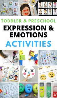 Simple, fun and free activities for preschoolers and toddlers to learn all about emotions and expressions!