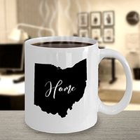 Amazon.com: Ohio Map Coffee Mug 11oz Ceramic White Funny Cool Birthday Gifts For Men And Women Dad And Mom: Kitchen & Dining