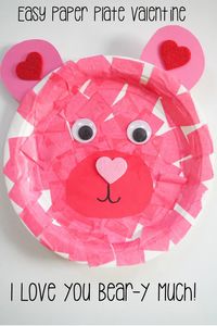 Easy Valentine's Day Craft for Kids: Paper Plate Valentine Bear - The Chirping Moms