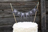 MR <3 MRS, chalkboard cake banner DIY, instand download, mini Wedding or shower bunting flag banner. By LaneLove Design on Etsy