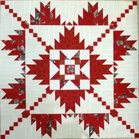 As you might remember, I carried on quite a debate with myself about making a red and white Delectable Mountains quilt. After a mildly disappointing experience with the pink and brown one (and finish