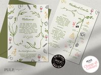 "This double sided wedding welcome letter and timeline template is a perfect little addition that can easily be easily printed and added to a welcome bag, a lovely way to greet your guests. Featuring our hand drawn Italian style sketch style illustrations. All colours and text can be changed. Also, includes our hand drawn illustration library. *Please note that this design is intended to be a single double sided design ie the same letter for everyone. if you want to personalise every letter I would download each one individually or please contact first as it becomes more complicated on your file set up.  Find the matching designs here: https://www.etsy.com/uk/shop/PulpTemplatesCompany?ref=seller-platform-mcnav&search_query=0036 BUNDLE PROMO Create your own custom bundle by adding 3 or more