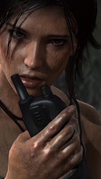 Lara Croft voiced by Camilla Luddington