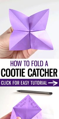 Impress your kids when you show them how easy it is to fold a cootie catcher. It's a fun indoor project and kids LOVE customizing the fortunes!