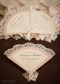 Wedding Invitation Fans | Real Weddings Stationery by Nulki Nulks