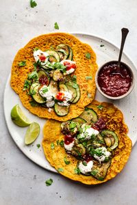 Red lentil pancakes - Lazy Cat Kitchen