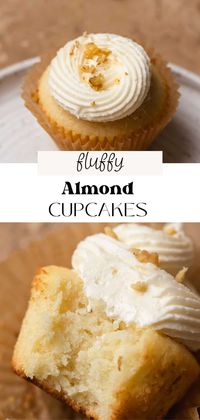 Fluffy Almond Cupcakes