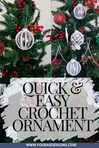 Looking for fun, easy and quick Crochet Christmas bauble Ornament for the Holidays? Try this 30 minutes Christmas ornament idea. Simple Crochet Christmas gift Idea | Free Christmas Crochet projects