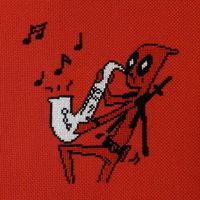 Deadpool Saxophone Cross Stitch Pattern PDF Digital Download | Etsy