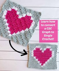 Learn how to convert a C2C (corner to corner) graph to a single crochet project. Sometimes you want a different look to your graph - perhaps you prefer tapestry single crochet projects over c2c - this tutorial will help you convert any graph to a single crochet project!