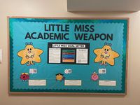 Goal setting bulletin board. (Little Miss Themed)