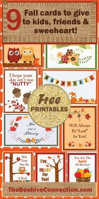 FREE Printables!! Fall Greeting Cards for Everyone in Your Life