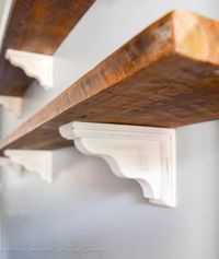 DIY Farmhouse Shelves for the Dining Room. So easy to make your own fixer upper inspired shelves using reclaimed wood