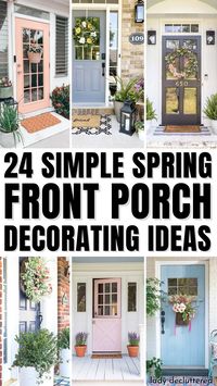 Spring has officially arrived and it is the perfect time to spruce up your front porch! By adding some simple decorations, you can give your home a fresh new look while also giving yourself a cheerful welcome when you return home. - Lady Decluttered | Spring Front Porch Decor Ideas