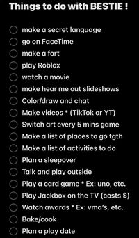 PIN 1 OF “THINGS TO DO WITH BESTIE !”