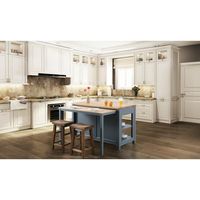 Design Element KD-01-GY Medley 54 Inch Kitchen Island with Slide Out Table in Gray KD-01-GY KD01GY