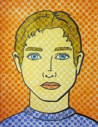 Quick Lichtenstein Pop Art Portrait Lesson for the end of the school year. Handout has pre printed dots. They just draw, sharpie, and color.