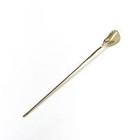 Delicate brass petal soldered on to a single brass hair pin. About 6 inches long.