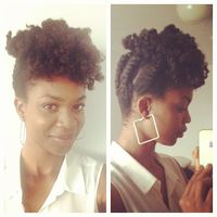 Klassy Kink's Chunky Flat-Twist Updo style #naturalhair