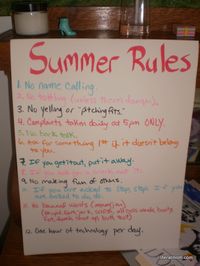 An Old-Fashioned Summer doesn't mean a free for all.  Rules, daily duties, a sample schedule for a successful summer with the kids