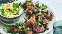 Greek lamb cutlets recipe with feta skordalia | Gourmet Traveller