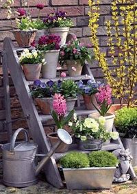 What a lovely way to show off a beautiful garden, even if you are short on space! Your guests are certain to love this idea!